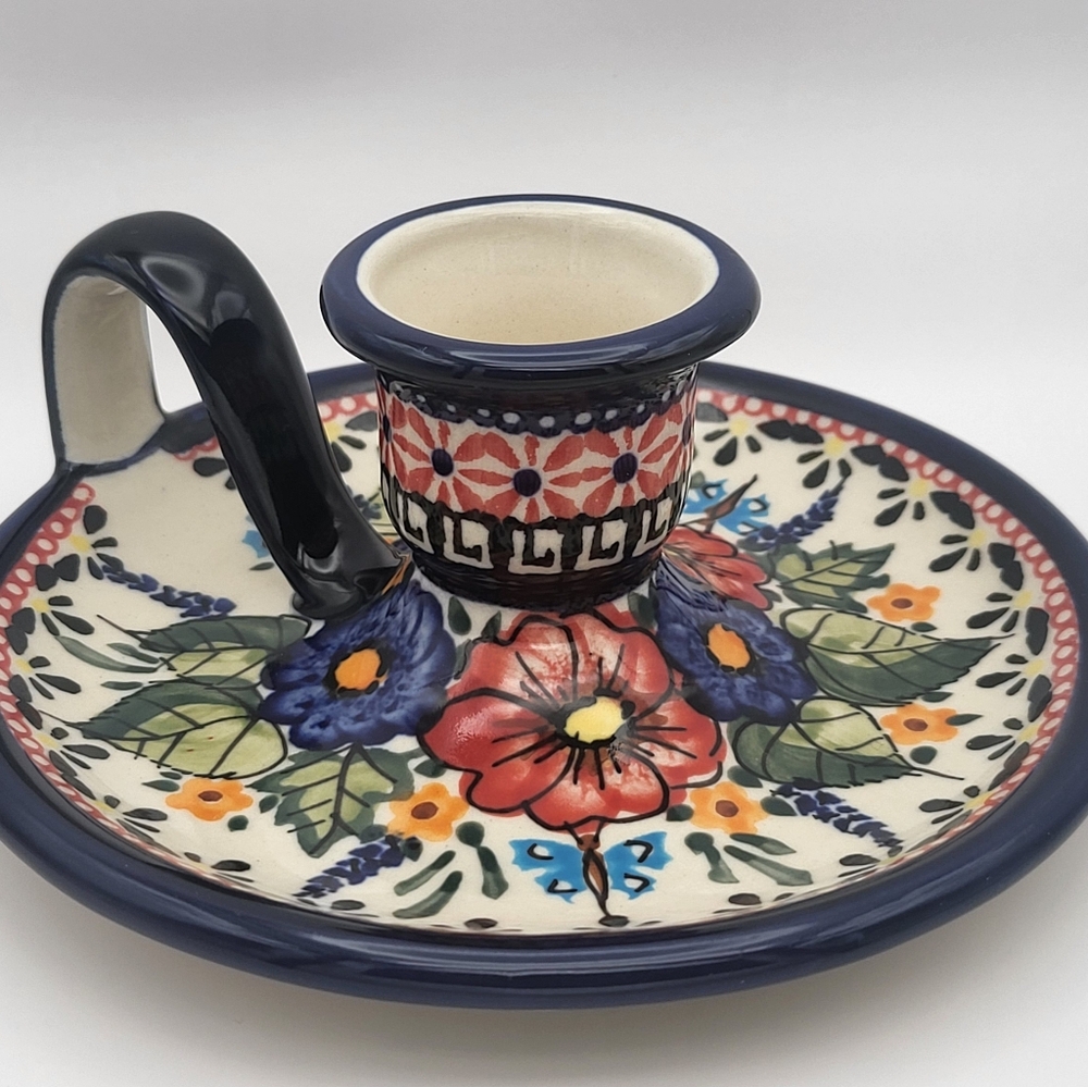 Polish Pottery candle holder